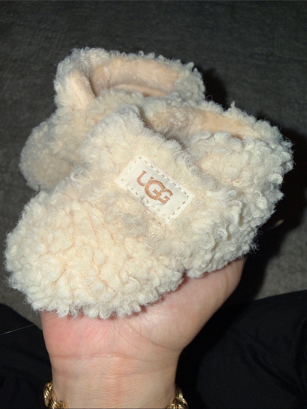 UGG Cream Sherpa Baby Slippers